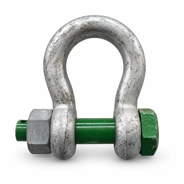 Скоба Van Beest Safety Pin с зелёным болтом и гайкой — фото изделия