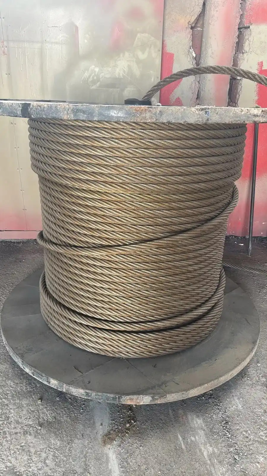 Prepared steel wire ropes before supply